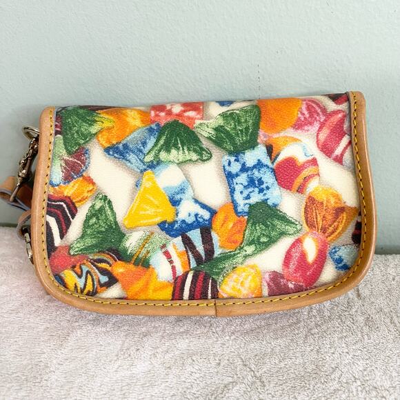 Dooney & Bourke Leather Small Snap Button Candy Wristlet - Picture 2 of 8